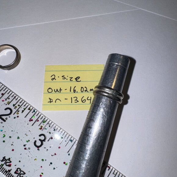 Sterling Silver Thick Double Band Ring, Size 2 - Picture 9 of 13